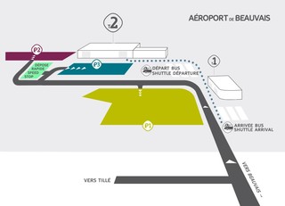 Mapa do terminal e aeroporto Paris Beauvais (BVA)