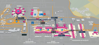 Mapa do terminal e aeroporto Roissy Charles de Gaulle (CDG)